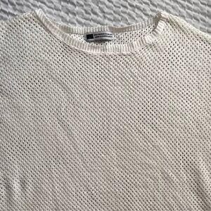 Zara Women's Cream Knit Top